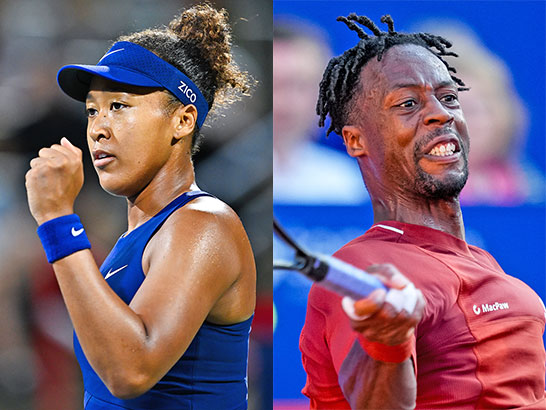 （左から）大坂なおみ、モンフィス