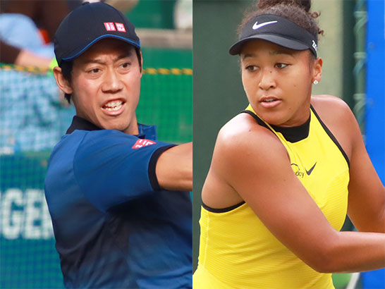 錦織圭、大坂なおみ