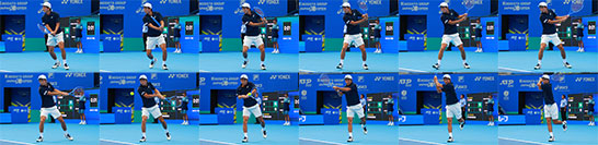 望月慎太郎のバックハンド