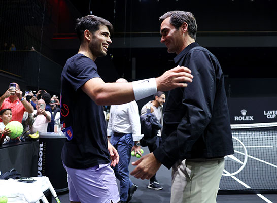 カルロス・アルカラス、ロジャー・フェデラー