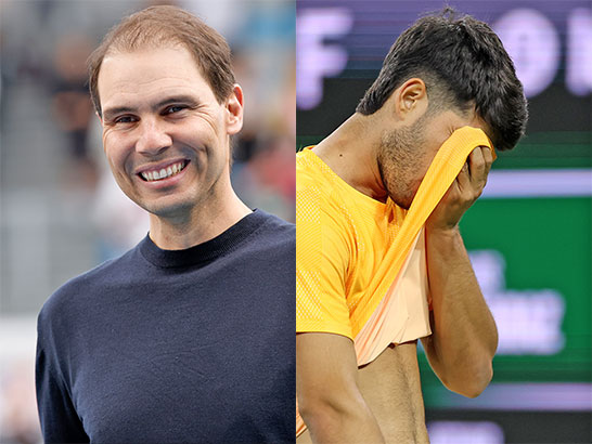 （左から）ラファエル・ナダル、カルロス・アルカラス