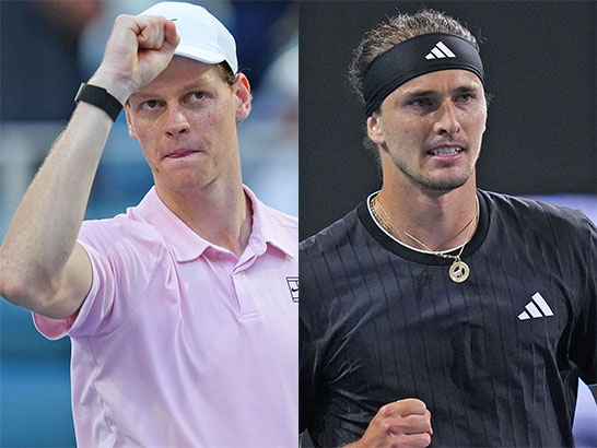 （左から）シナー、ズベレフ