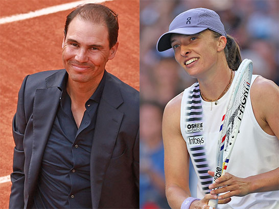 （左から）ナダル、シフィオンテク