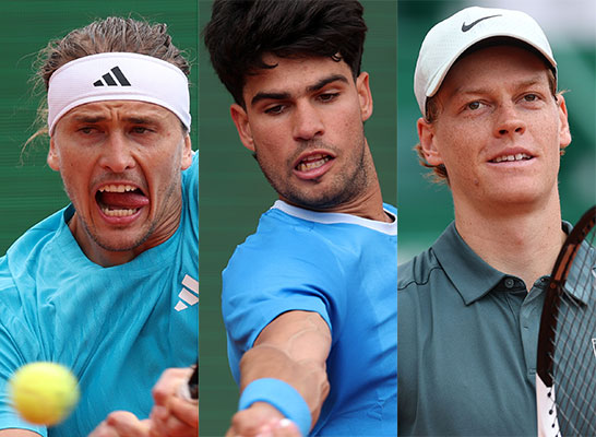 アレクサンダー・ズベレフ、カルロス・アルカラス、ヤニック・シナー